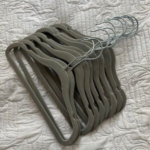 SOLD‼️Baby Set of Gray Velvet Hangers